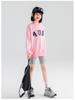 Tao Town Girls' Autumn Letter Print Sweatshirt - Fashionable Casual Long Sleeve Top for Kids