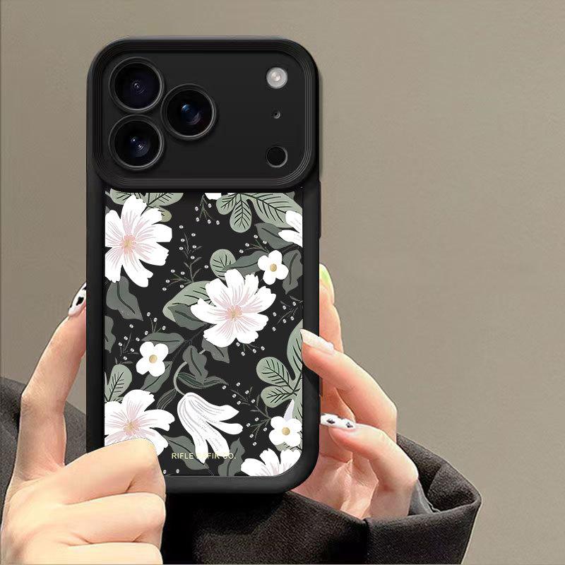 Elegant Orchid Print Girlish Anti Drop Shockproof Soft Phone Case For Multiple Iphone Models
