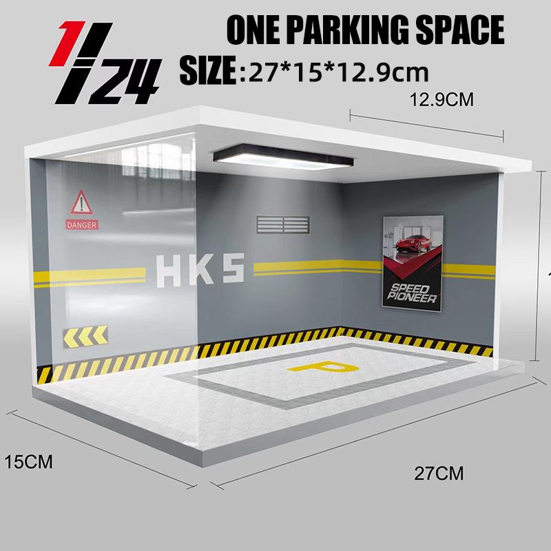 1/32 1/24 1/18 Scale Lighting Parking Lot Assembly Toy Diecast Alloy Model Car Garage DIY Scene Collection Display Toy Car Gift