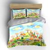 Houses, Trees, Hills, Clouds. Bedding Sets Duvet Cover Sets Duvet Covers Pillowcases(1 * Duvet Cover 2 * Pillowcases Without Duvet Insert)