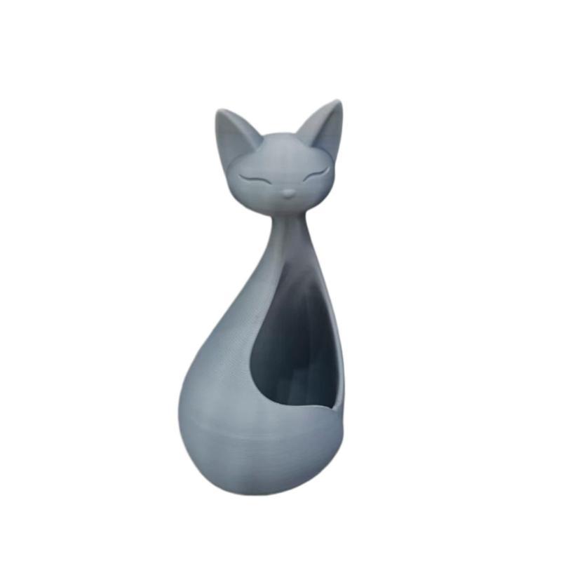 Lightweight 3D Printed Cat Shaped Planter Nordic Minimalist Flower Pot for Indoor Outdoor Garden Desktop Ornament