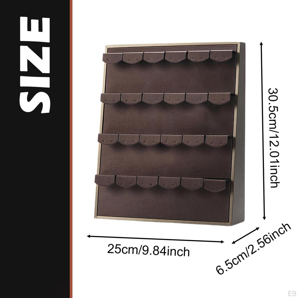 Vertical Jewelry Display Tray Holder Large Capacity PU Leather Stand Rack for Boutique, Home