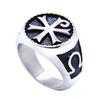 Size 7-14 Cool 316L Stainless Steel Fashion Jewelry Cross Ace Ring Vintage Man's Ladies Cross Ring