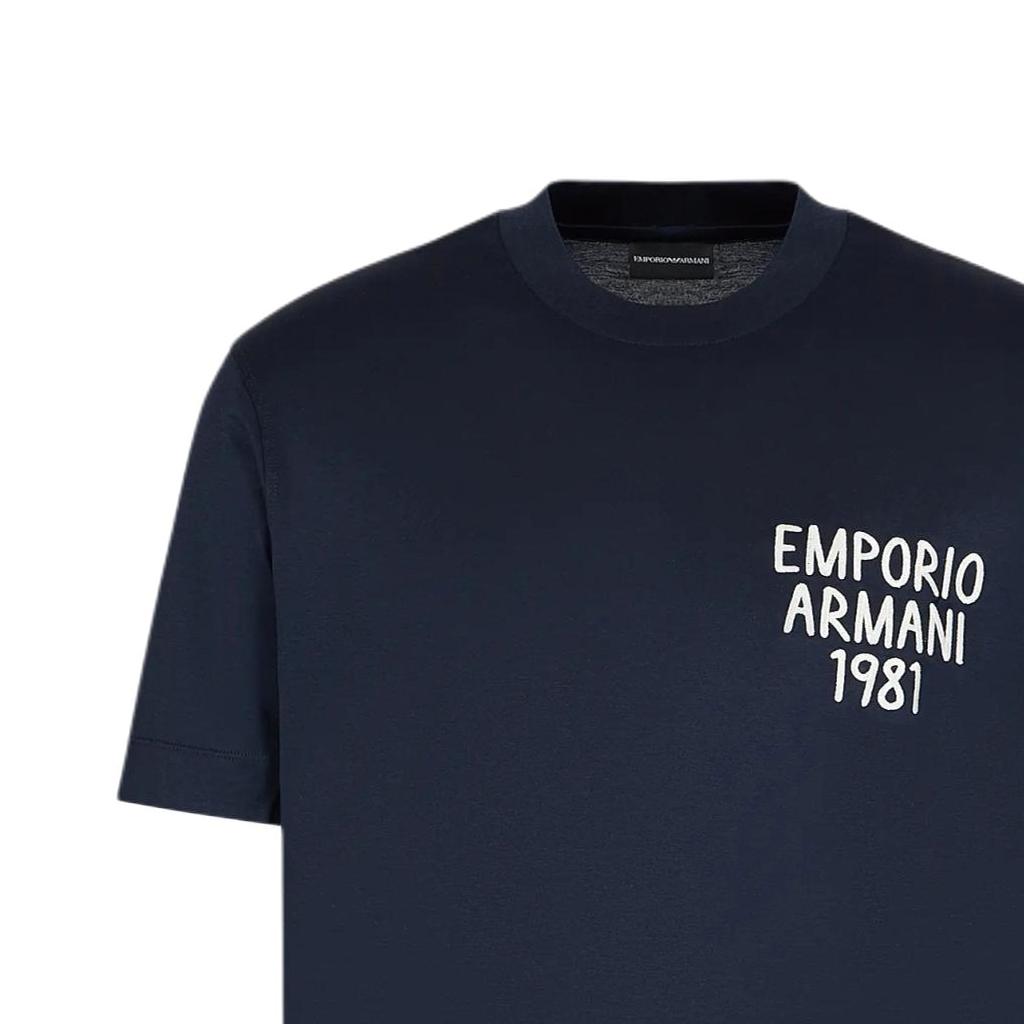 EMPORIO ARMANI SS24 T Shirt Unisex Marine Blue 3D1TA2-1JUVZ-09R4