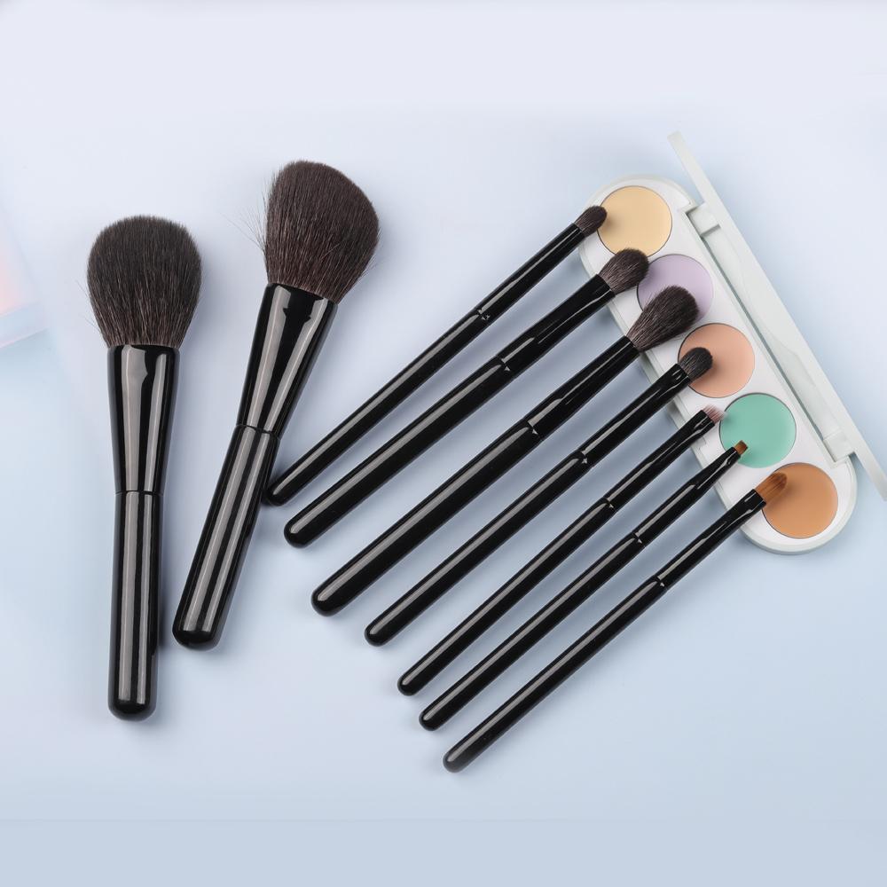 OVW 9 Pezzi Pennelli Trucco Capelli Naturali Pennello Blush Illuminante Ombretto Miscelazione brochas maquillaje profesional