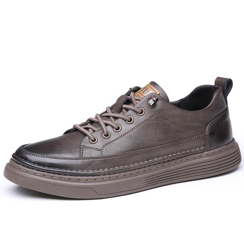 Herren Leder atmungsaktive Freizeitschuhe Herrenschuhe 2025 neu Frühling Herren Sportschuhe weiß bequem und vielseitig