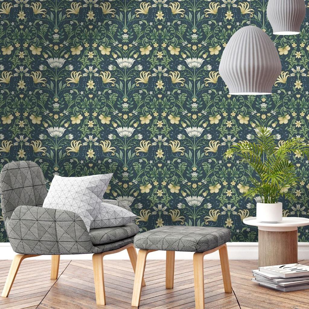 Holden DÃ©cor Eclectic Collection Vintage Floral Wallpaper