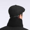 Stylish Duckbill Cap for Middle-Aged and Elderly Men - Warm, Velvet-Lined, Casual Hat for Autumn and Winter Outdoors.