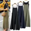 Tuta Elegante da Donna a Gamba Larga Regolabile con Design a Spalline per uno Stile Estivo Senza Sforzo