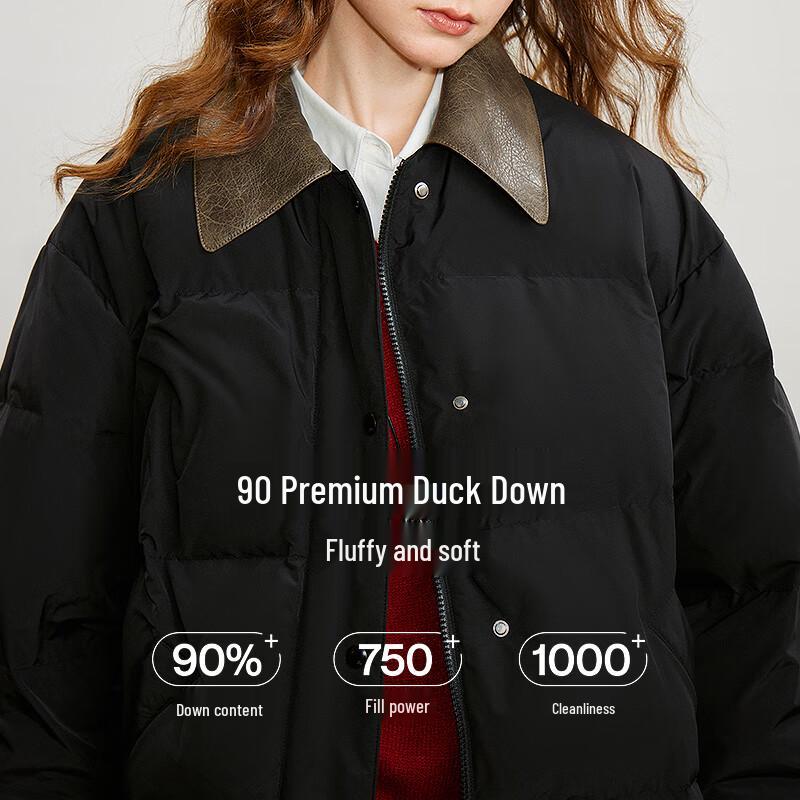 Chuyu Damen 2025 Winter Barn Style Revers Daunenjacke