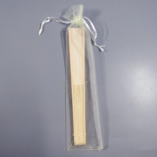 Silk Folding Fan Bamboo Lightweight Hand Fans with Organza Bags Wedding Guests Fans Party Decoration