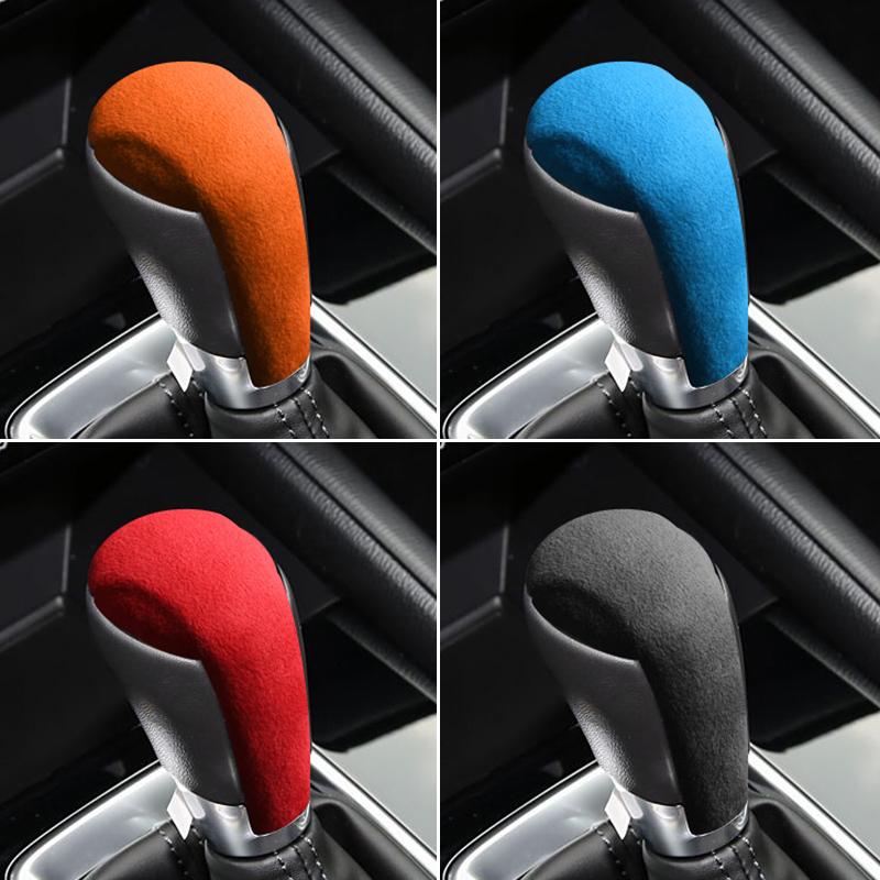 For Mazda Axela Atenza CX-5 CX-8 CX-9 Car Gear Shift Knob Change Lever Boot Cover Made of Alcantara Interior Tuning Accessories