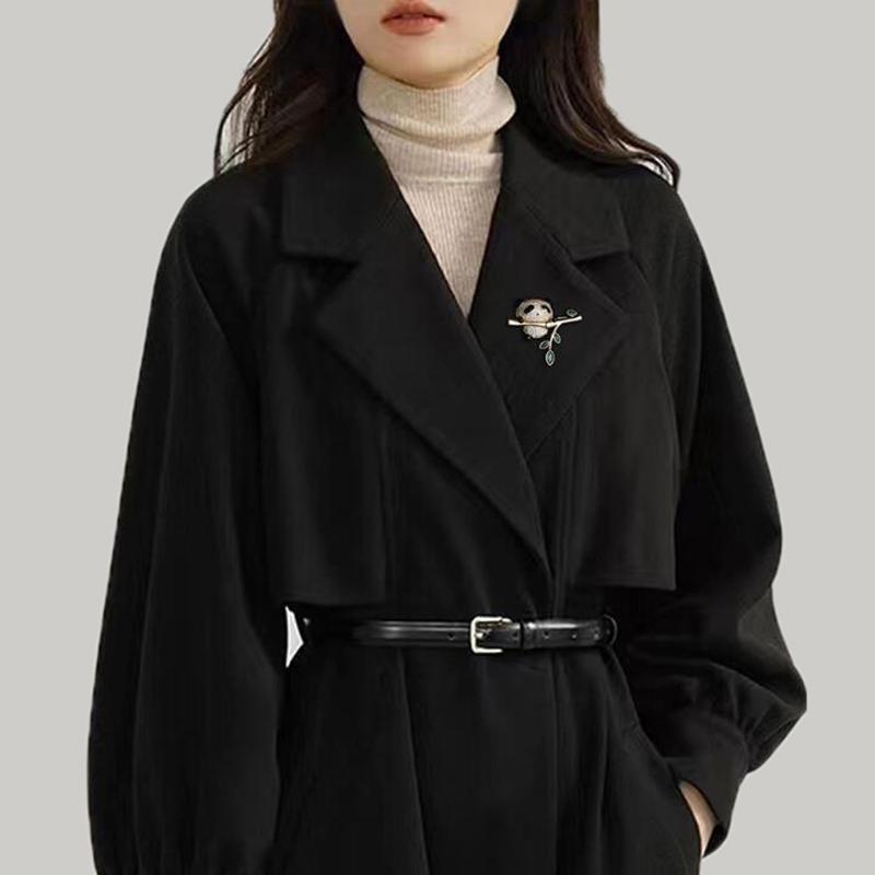 Exquisite Elegant Cute Bamboo Leaf Panda Brooch Stylish Mini Animal Lapel Pins Sweater Hat Badges Clothing Accessories Gifts