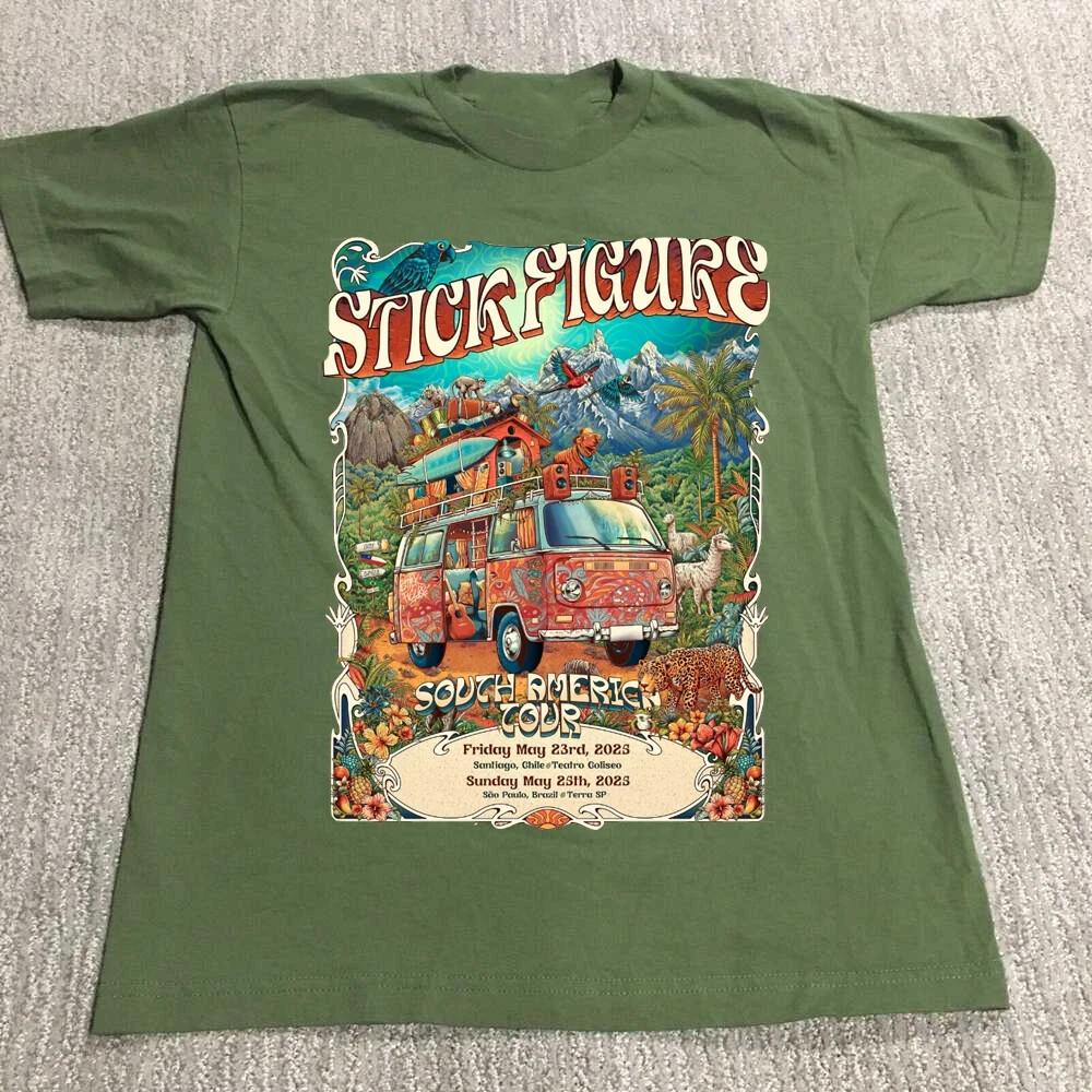 Stick Figure Band On Tour South America 2023 T Shirt Full Size S-5XL LI1787 Unisex T-Shirt XXXL
