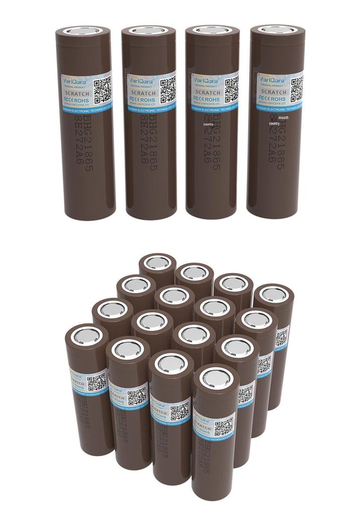 VariCore 3.7V 3000mAh 18650 Lithium Battery with Nickel Tabs, 15A Discharge