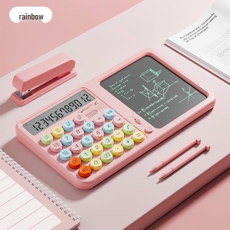 Voice-Activated Handwriting Tablet: Multifunction Desktop Calculator & Memo Pad with Large Screen