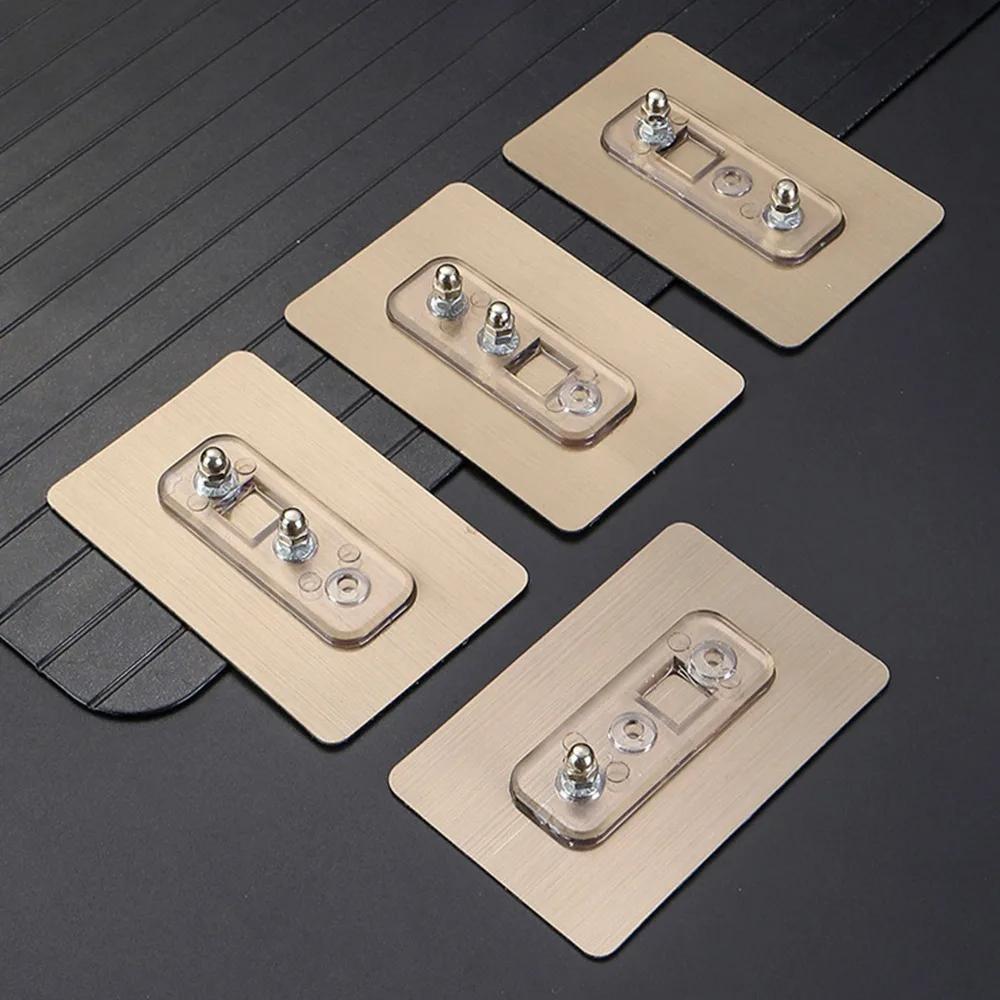 No Punching Double Hole Screw Sticker Wall Picture Hanger Variable Distance Traceless Nail Wall Hanger Wall Screw Sticker