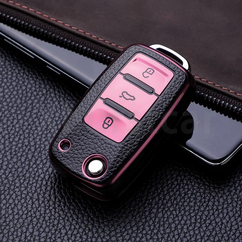 For VW Volkswagen Golf 4 5 6 MK4 Amarok Polo Bora Jetta Altea Alhambra Passat Beetle Caddy Tiguan TPU Car Key Case Cover Shell