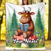 Coperta Stampata Personalizzata con Nome - Tema Il Gruffalò - Perfetta per Divano, Letto, Viaggi e Uso Esterno | Lavabile in Lavatrice, Accogliente e Resistente.