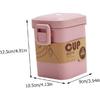 Cabilock 3pcs Wheat Straw Soup Cup Microwaveable Porridge Breakfast Cups with Sealed Lid Square School Picnic Green Beige Pink