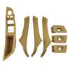 Car Door Handle Inner Door Panel Handle Pull Cover Set Window Switch Armrest Pane Fit For BMW 5 Series F10 F11 7PCS LHD 7Colors