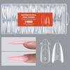 256Pcs/Box Transparent Nail Sandwich Dual Form DIY False Nails New Tips Nail Extension Form