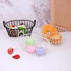 INS Style Iron Storage Basket with Handle Fruit Basket Desk Organizer Box  for Room Dormitory