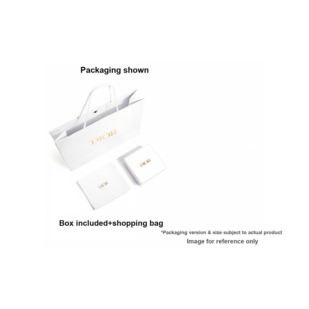 Dior Vyšívaná Monogramová Kožená Podšívka Krátká Dvojitě Skládací Látková Peněženka Unisex Peněženka Béžová Černá 2OBBH027YSE-H05E