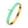 CARLIDANA Luxury Colorful Orange Enamel Bangles Bracelets for Women Party Gift Fashion Bangles Original Stainless Steel Jewelry