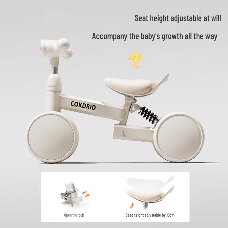 Four-Wheel Baby Balance Bike for Ages 1-3: Beginner Infant Scooter and Twist Car