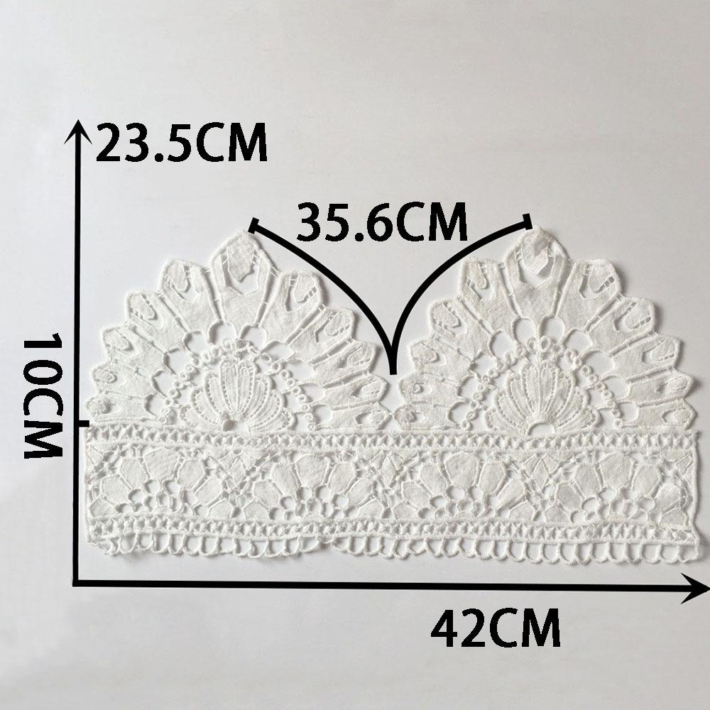 Weiß I Milchseide Stickerei Hohlrücken Kragen Nähen Spitze Zubehör DIY Nähen Dekorativer Kleidungskragen Zubehör