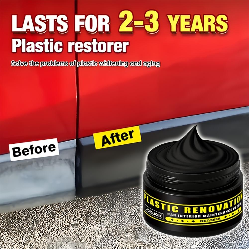JOKJOK Premium Plastic Restorer Cream - Car Interior & Exterior Restorer, Scratch Repair & Shine Polish, Long-Lasting Protective