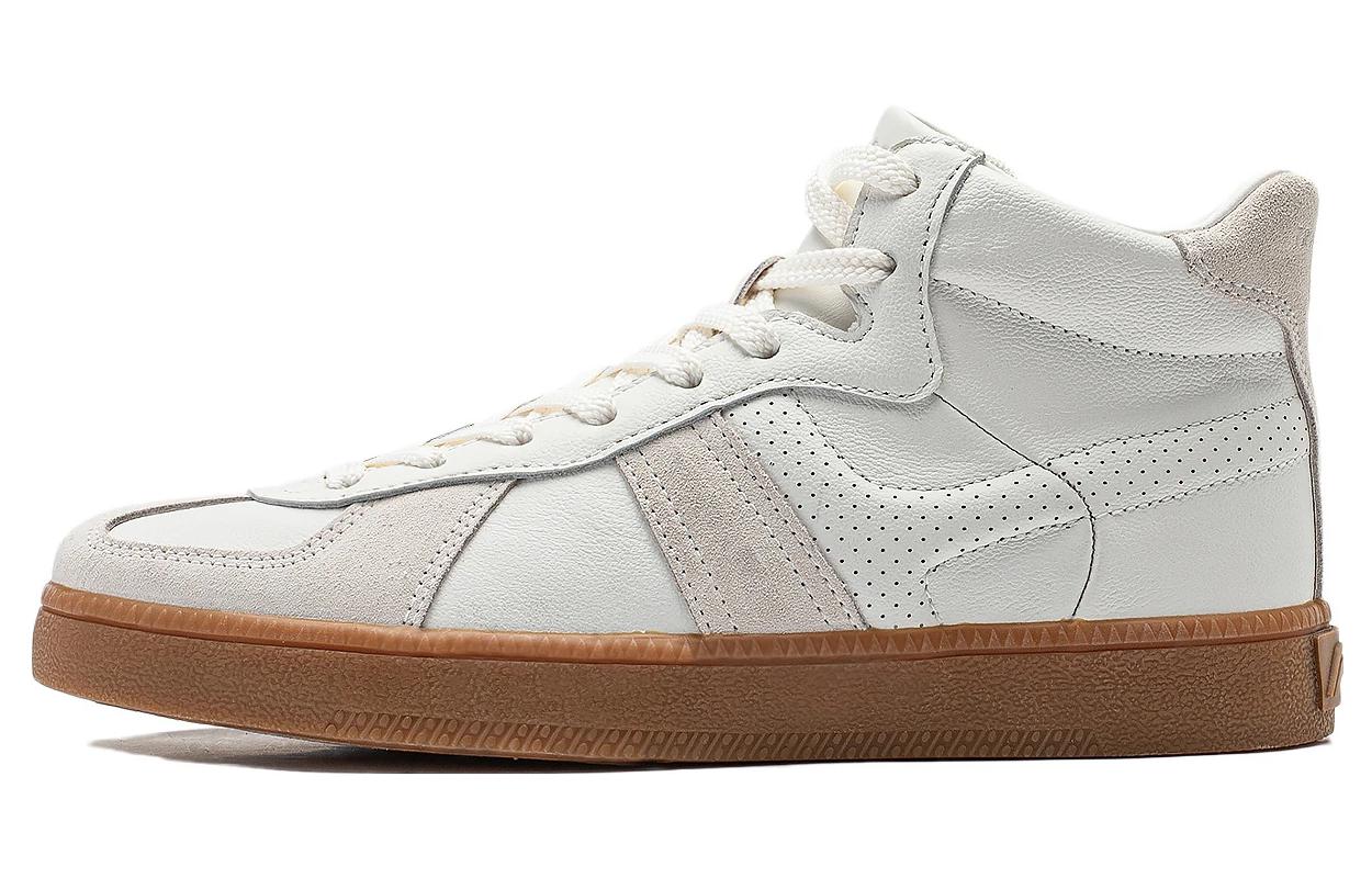 Li Ning Cloud Sichuan HI Нескользящие, износостойкие, дышащие высокие повседневные кроссовки женские Туманно-белые AGCT302-1 37