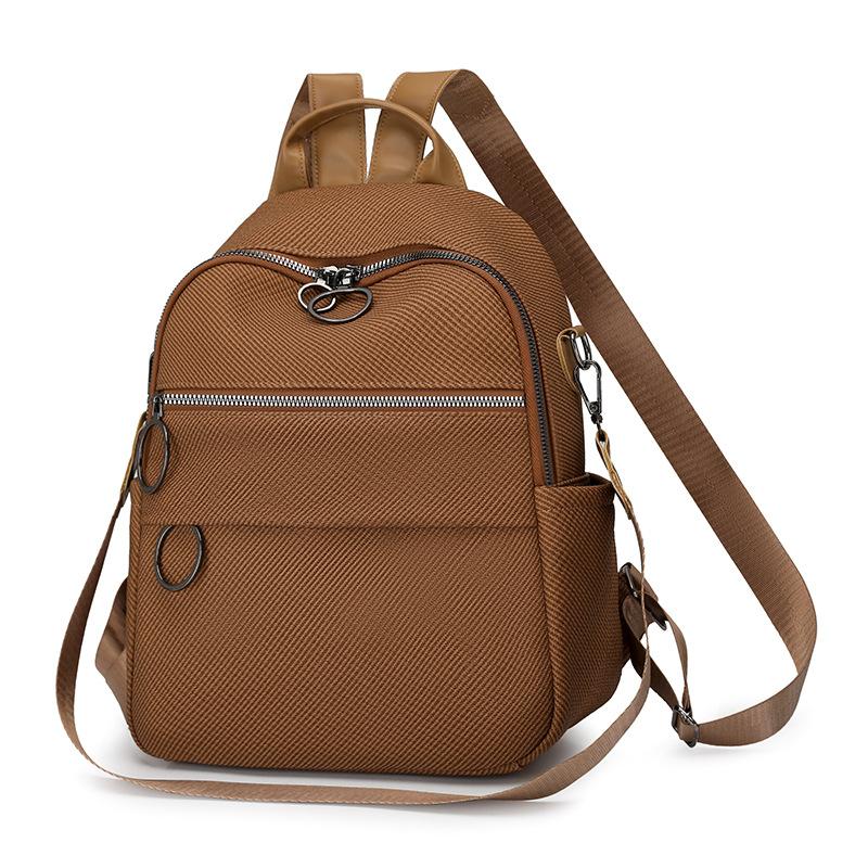 Solid Color Women's Multi-Function Backpack Large Capacity Commuter Travel Backpack