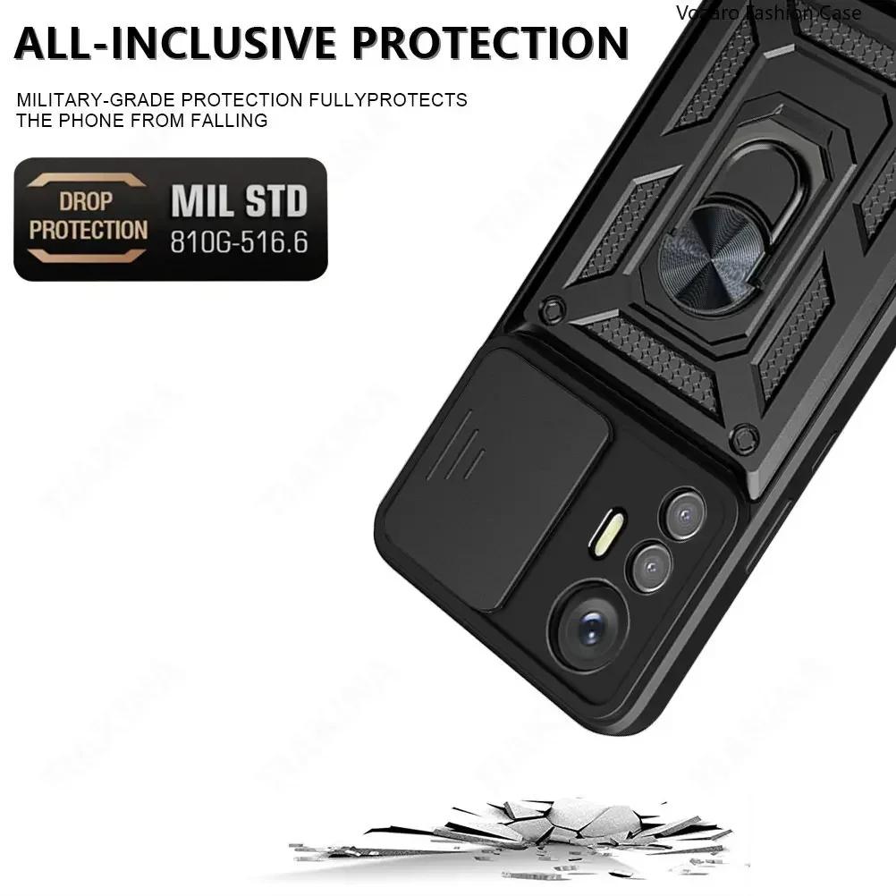Shockproof Armor Case For Xiaomi Redmi Note12S 4G Car Holder Phone Cover For Redmi Note12 4G 5G Camera Lens Protection Fundas