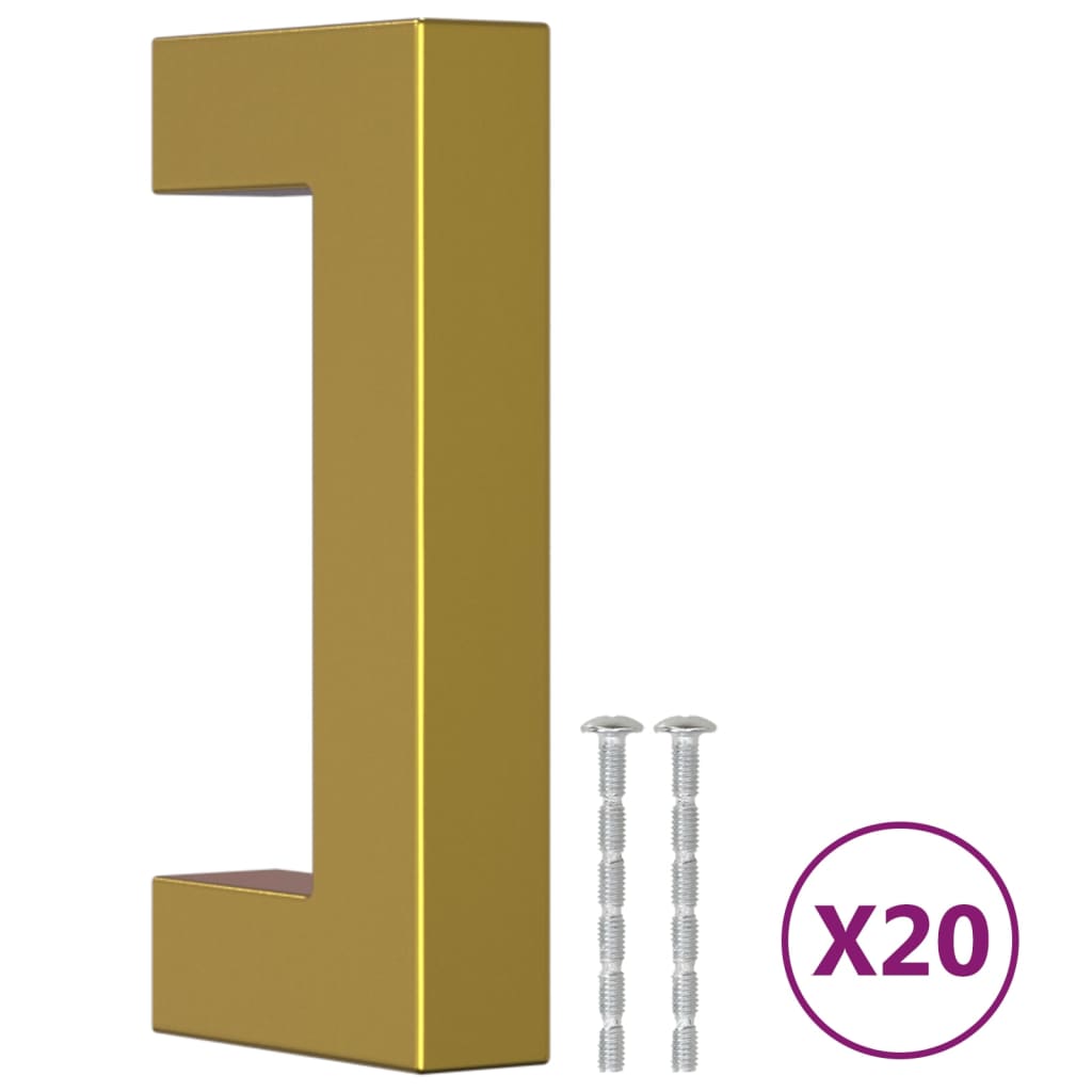 Furniture Handles 20 pcs Gold 64 mm Stainless Steel