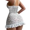 Erotisch Dünn Spitze Schlank Sexy Dessous Transparent Heiß Porno Spitze Unterwäsche Alltags Nachthemd Tanga Pyjama Set