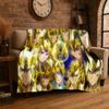 Retro Saint Seiya Anime Cartoon Flannel Blanket Soft Warm Throw Blanket for Bedroom Living Room Bed Travel Camping Picnic Gift