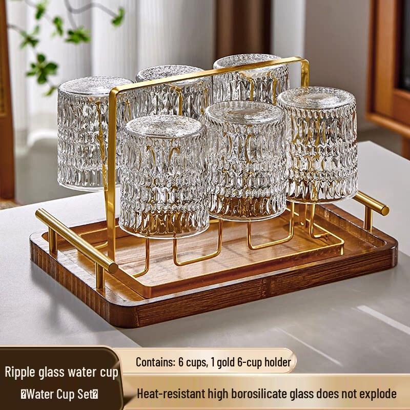 Star Embossed Heat-Resistant Glass Drinking Cup