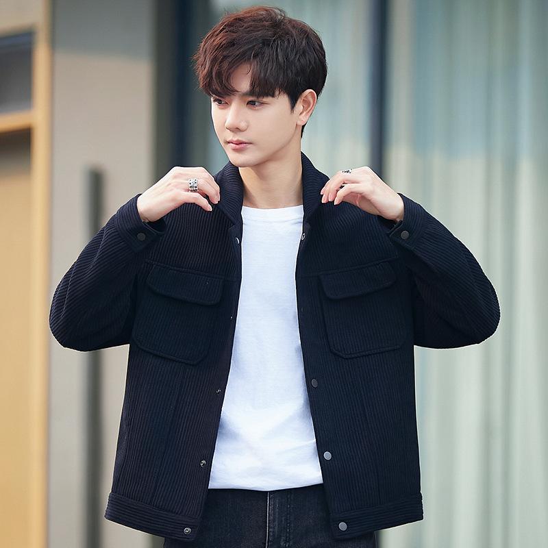 Men's Coat Spring and Autumn Trend Casual High Sense Ruffian Handsome Loose Men's Lapel Top Jacket