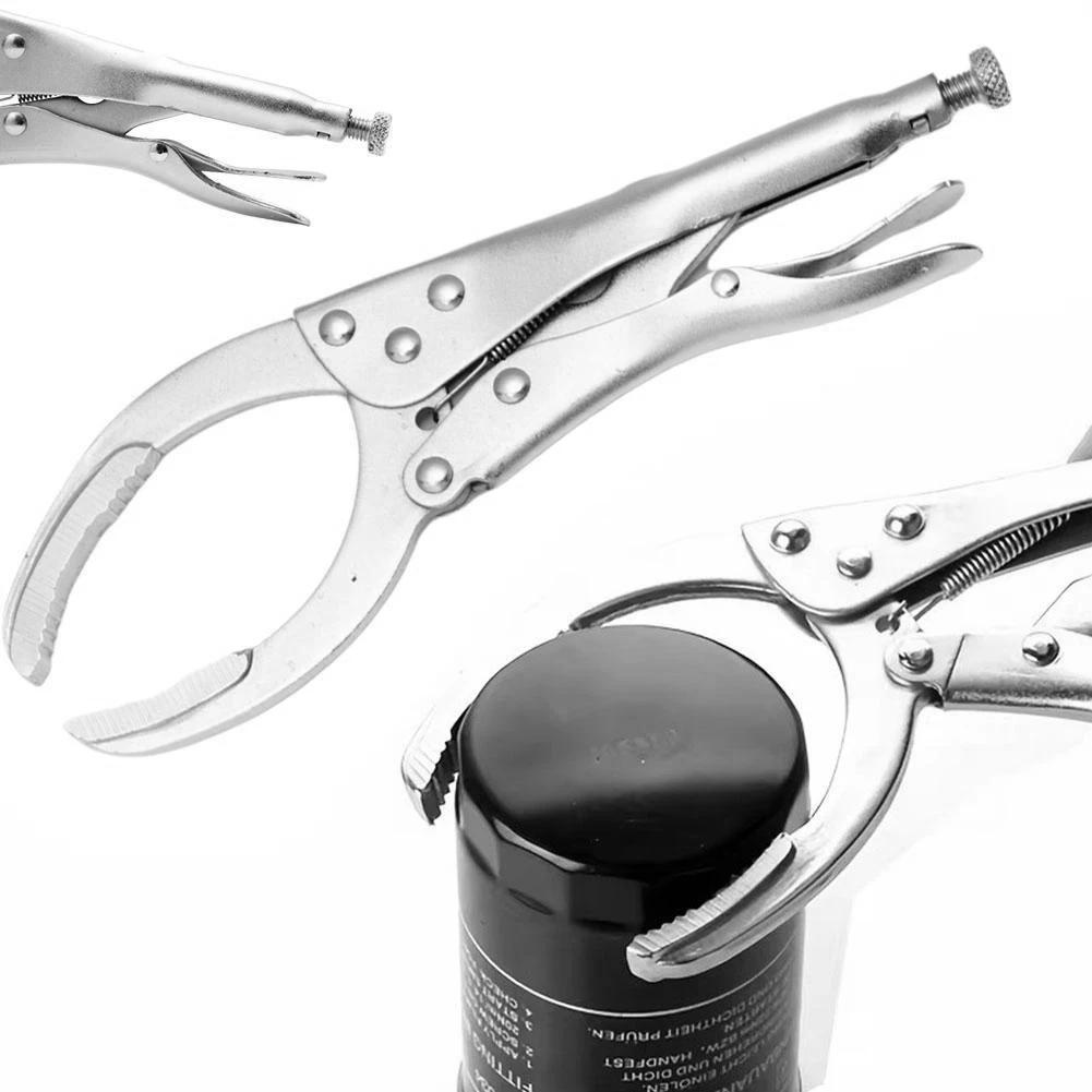 50mm-110mm Automotive Oil Filter Extractor Locking Pliers Carbon Steel Adjustable Oil Filter Wrench Manual Wrench Removal Tools