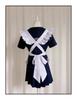 Japanisches Lolita Klassisches Dienstmädchen-Outfit – Schwarz-Weißer Rock mit Schürze