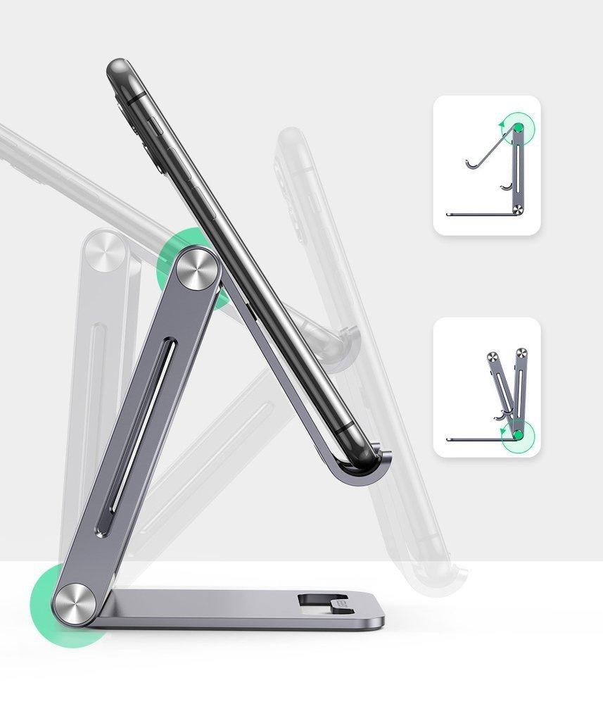Ugreen LP263 Premium Adjustable Aluminum Stand for Smartphones & Tablets - Space Gray Finish