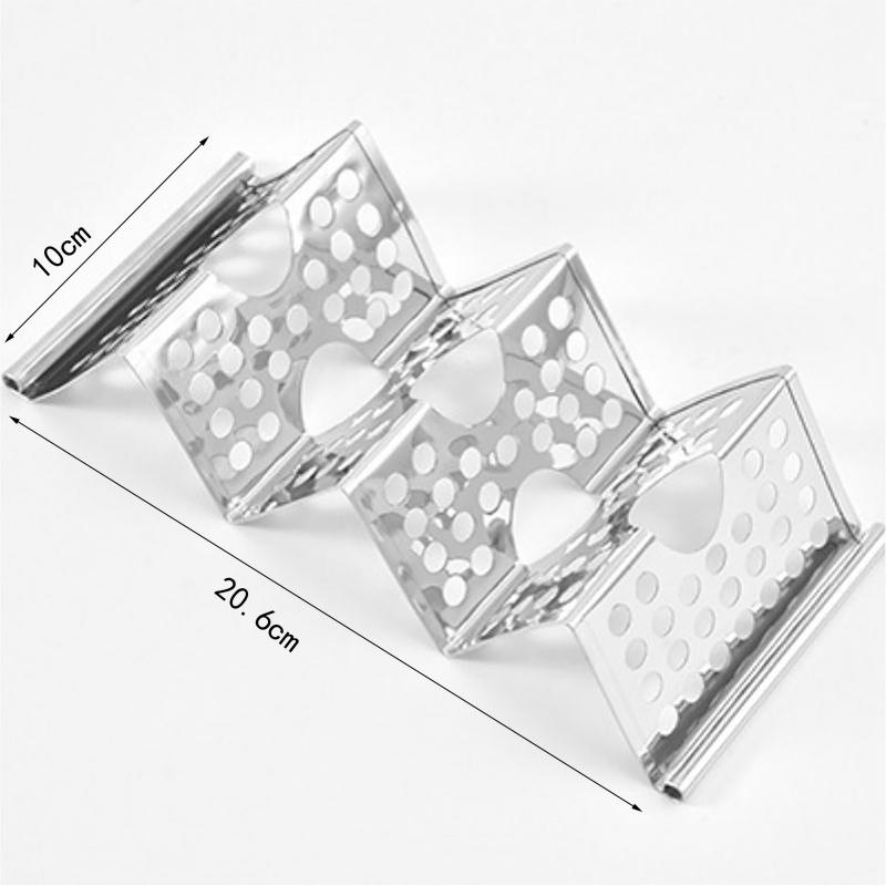 Taco Holder Stand Pancake Rack Stainless Steel Mexican Roll Rack Trays Taco Display Stand Mexican Food Rack Kitchen Gadgets