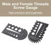 1Pack Metric and British Thread Screw Gauge Clear Scale Thread Gauge for Accurate Measurement in Stainless Steel