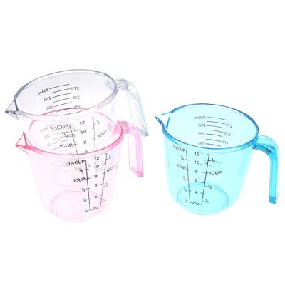 Tazza Misurino in Plastica di Alta Qualità da 300 ml Trasparente con Scala Graduata per Versare