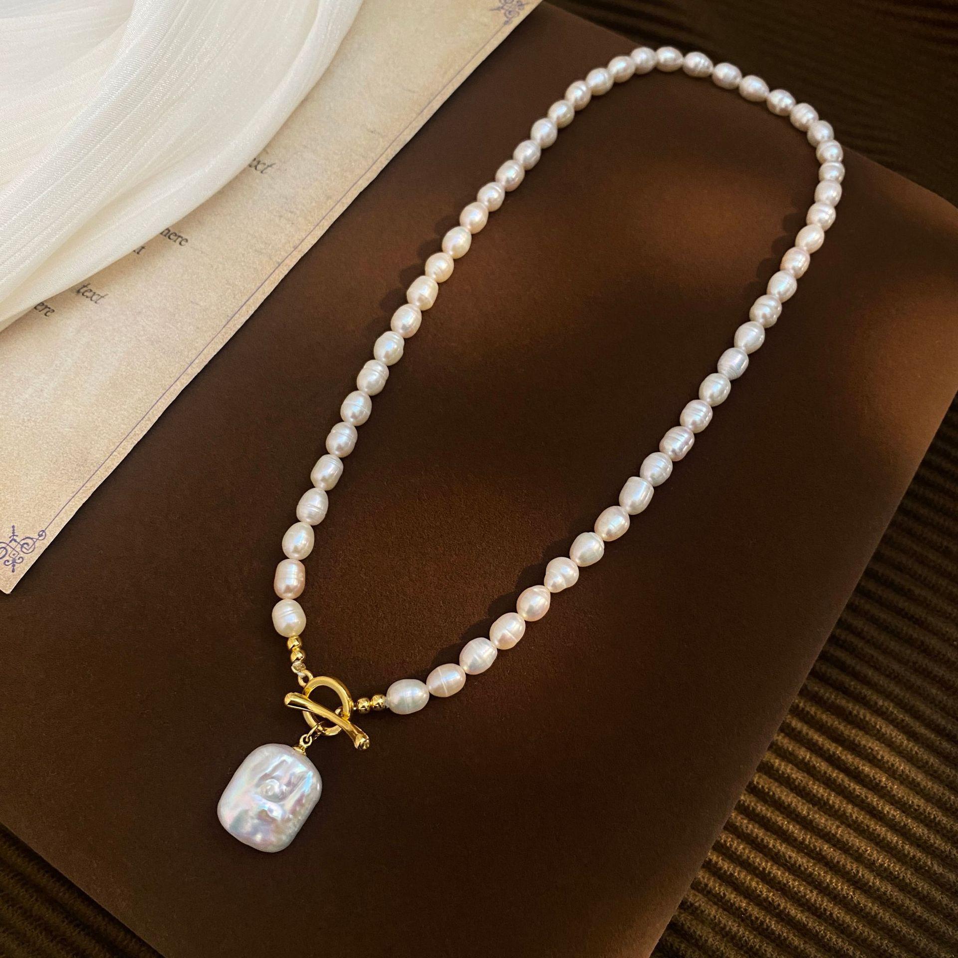 

2026 New Arrival Hot Sale 100% Natural Baroque Freshwater Pearl 14K Gold Filled Female Pendant Necklace Jewelry For Women Chains