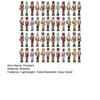 Indoor Christmas Tree Trim 48Pcs Nutcracker Wooden Ornaments, Classic Soldier Hanging Decorations, Vintage Holiday Gift for Friends Wood