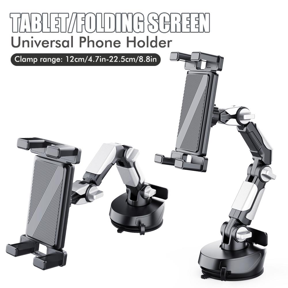 Large Truck Bus Suction Cup Phone Holder Joint Arm Dashboard Windshield Clip Mount For Cellphone Ipad Tablet Heavy Vehicle серый