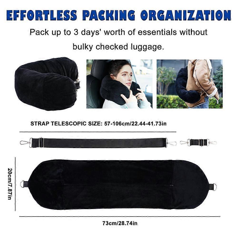 Travel Pillow Stuffable Transformable Expandable Carry-On Travel Pillowcase